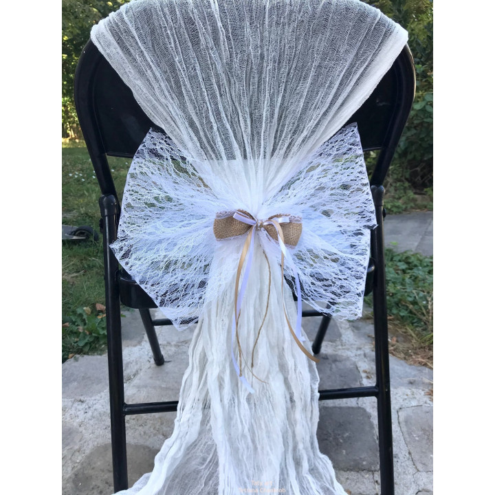 Decoration of wedding chairs/rustic butterfly knot/wedding decoration