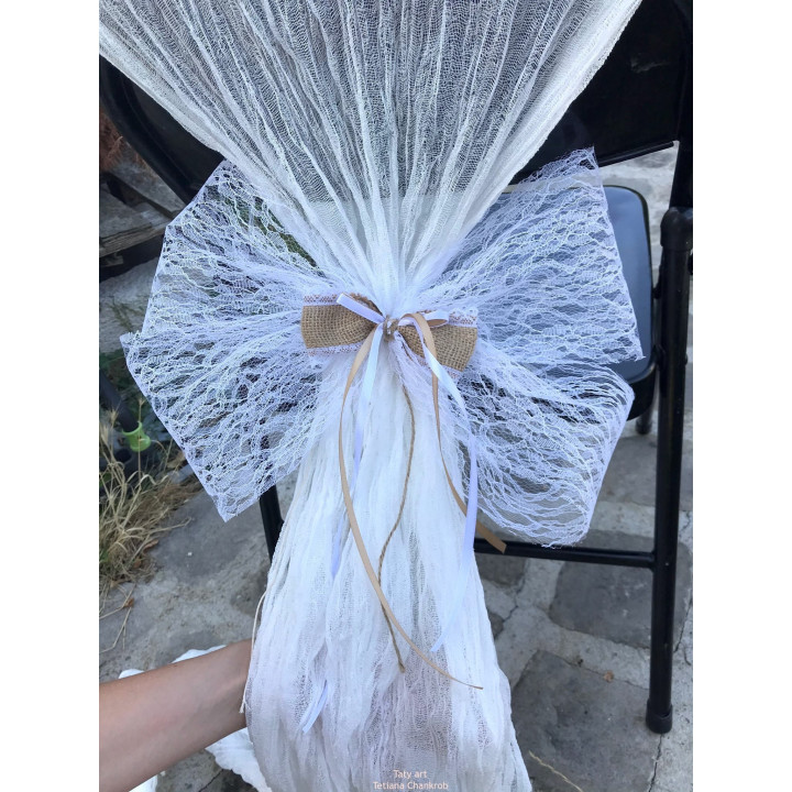 Decoration of wedding chairs/rustic butterfly knot/wedding decoration