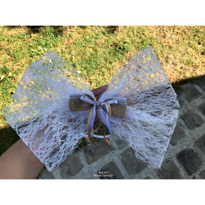 Decoration of wedding chairs/rustic butterfly knot/wedding decoration