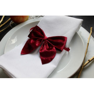 Velvet bow napkin ring