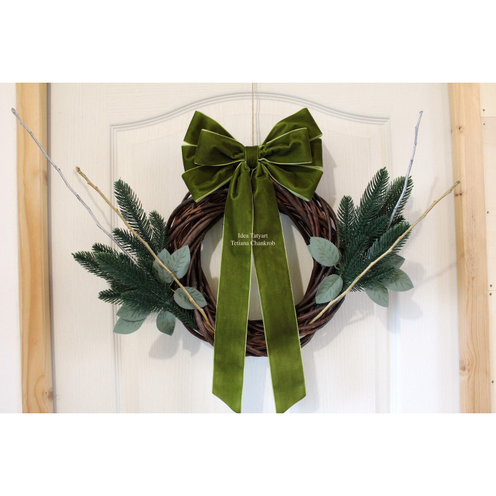 Christmas tree velvet bow
